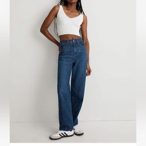 Madewell Baggy Jeans in Dark Worn Indigo Wash